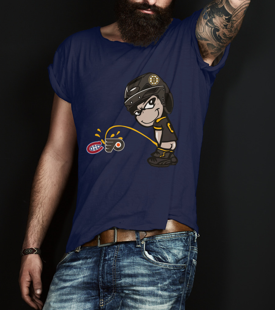 Boston Bruins Hockey Rivalry Montreal Canadiens Philadelphia Flyers T-Shirt