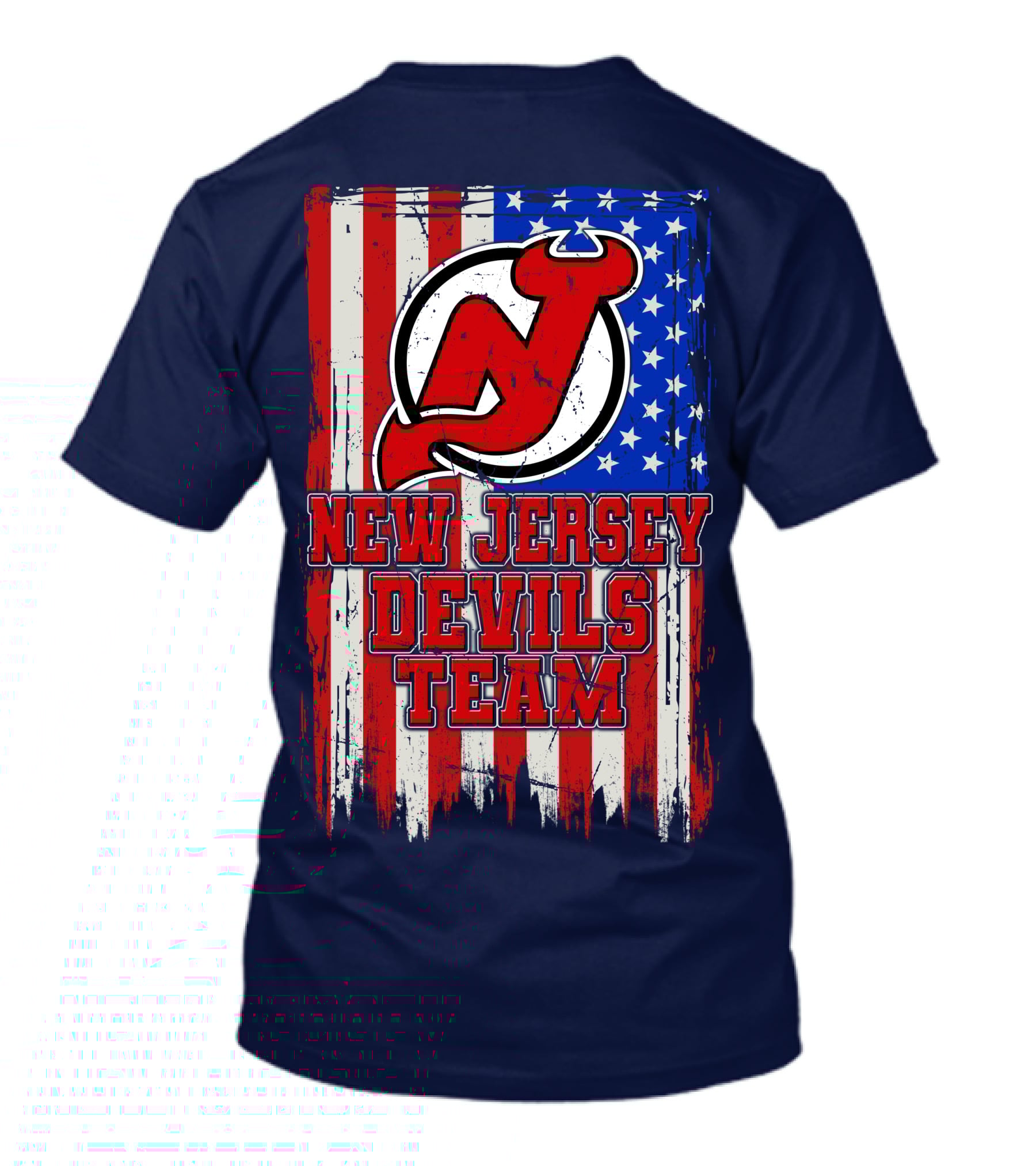 New Jersey Devils Team American Flag T-Shirt
