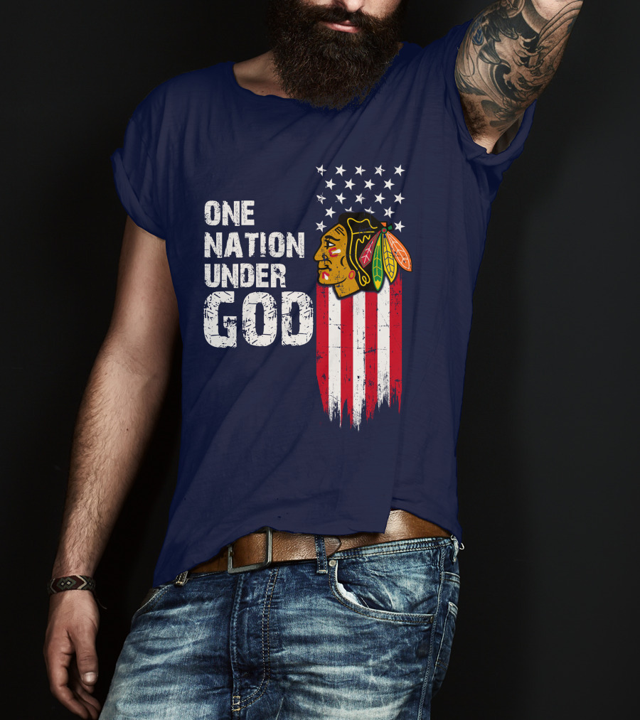 Chicago Blackhawks One Nation Under God T-Shirt