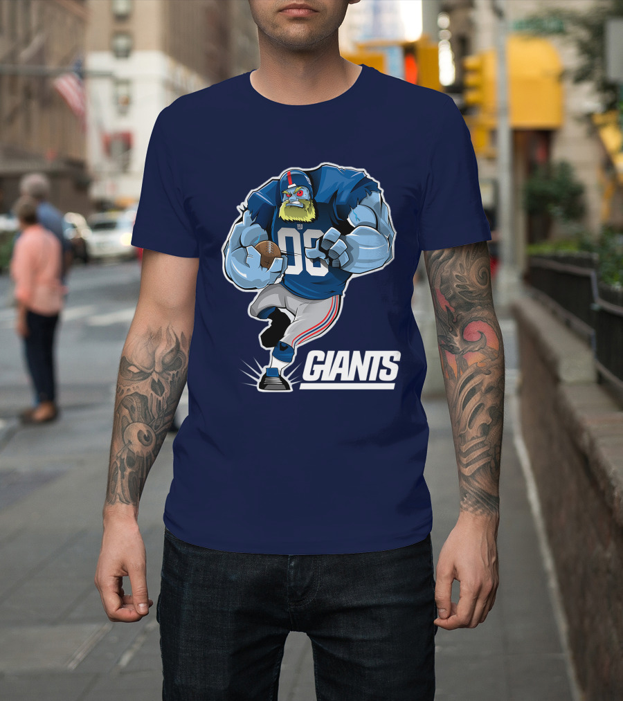 New York Giants Giants 98 Football Player Cartoon T-Shirt