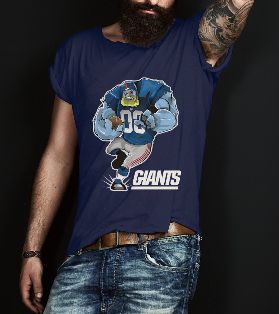 New York Giants Giants 98 Football Player Cartoon T-Shirt