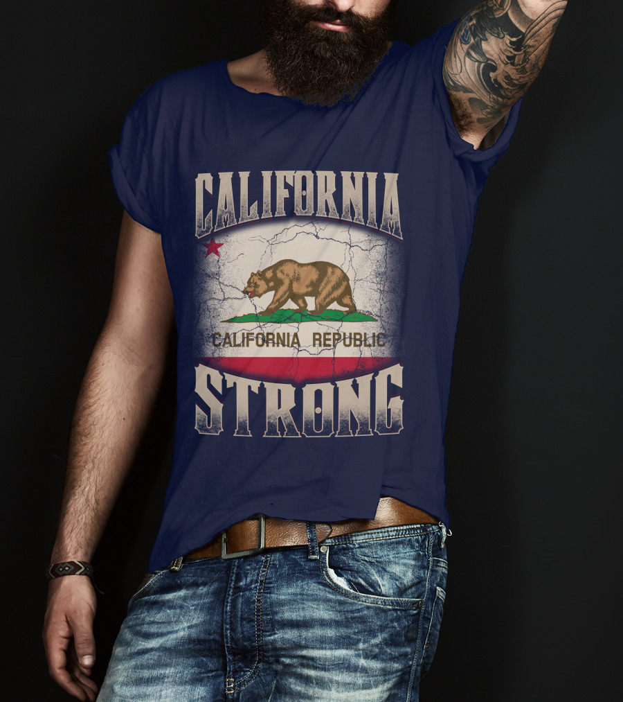 California Republic Strong Bear Flag T-Shirt