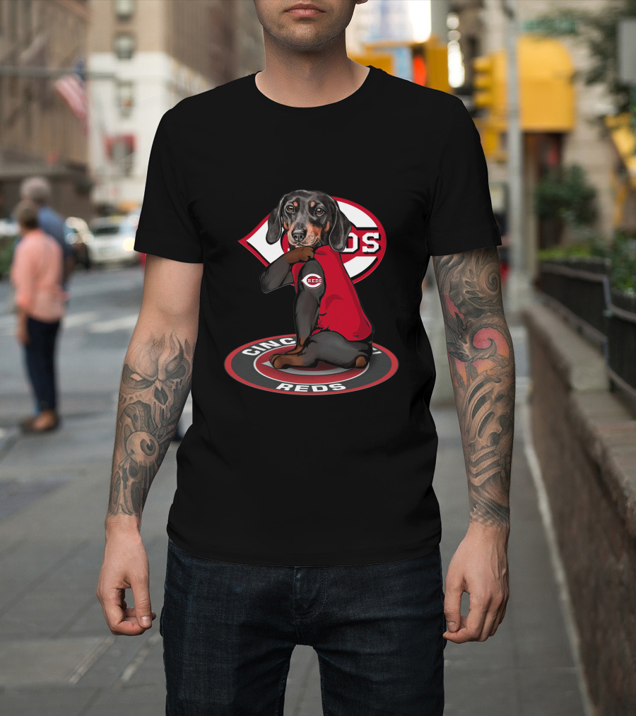 Cincinnati Reds Dachshund Mlb Fan Team T-Shirt