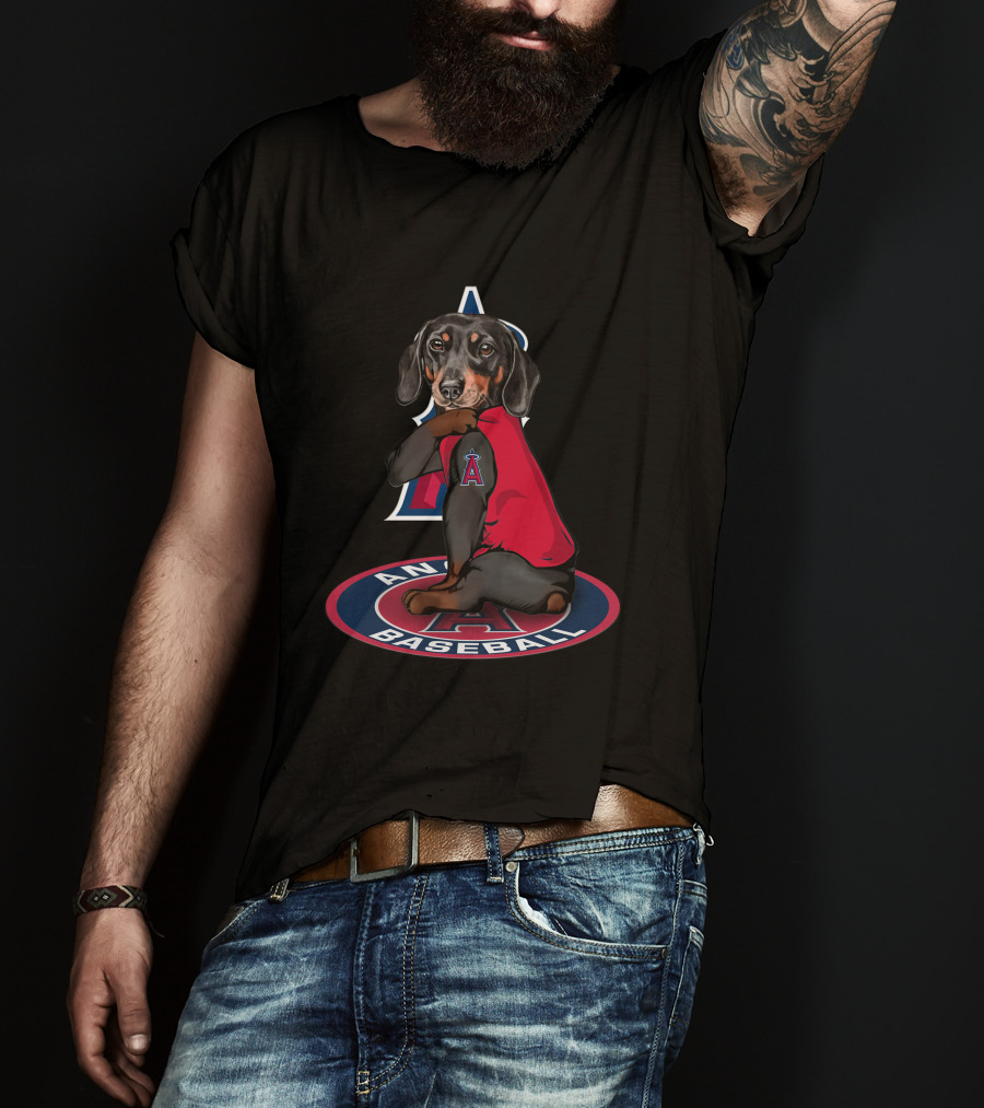 Los Angeles Angels Dachshund Dog T-Shirt