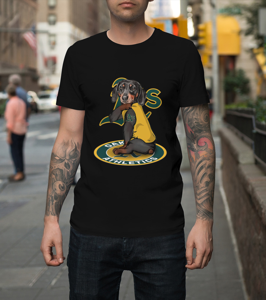 Oakland Athletics A's Dachshund Dog T-Shirt