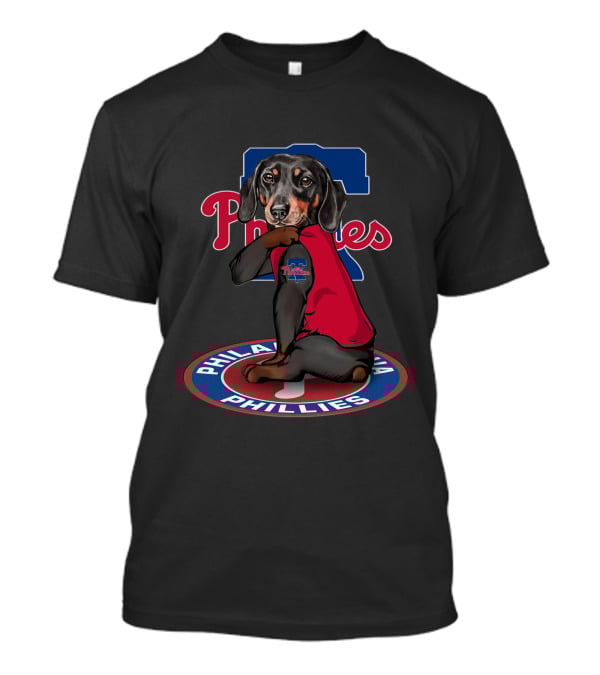 Philadelphia Phillies Dachshund Mlb Dog Fan T-Shirt