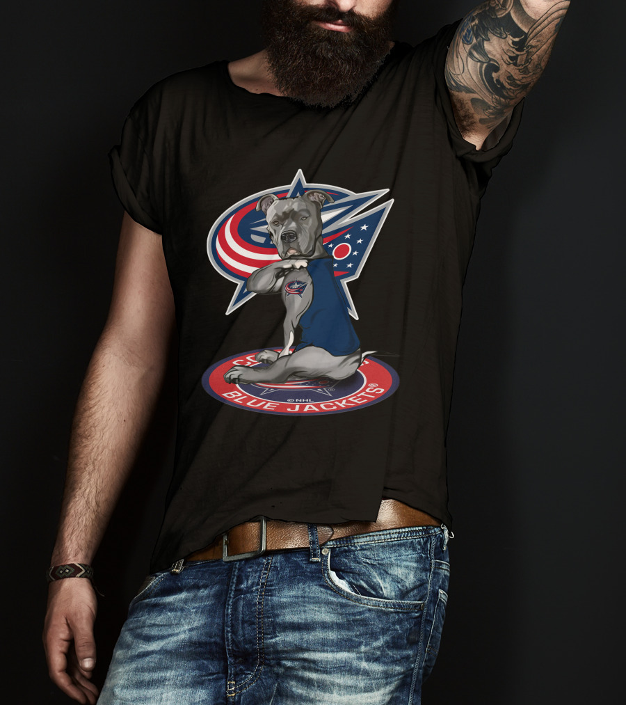 Columbus Blue Jackets Nhl Dog Mascot T-Shirt