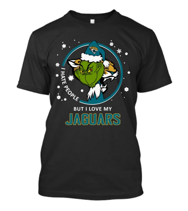 I Hate People But I Love My Jaguars Ds004-15-Jacksonville Jaguars T-Shirt