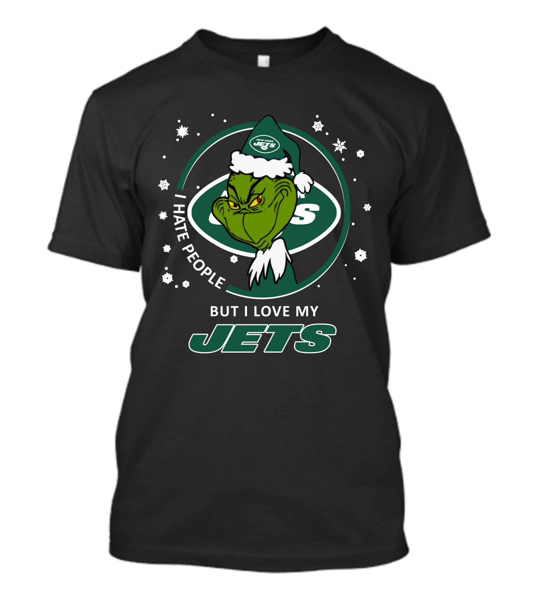 I Hate People But I Love My New York Jets Grinch T-Shirt