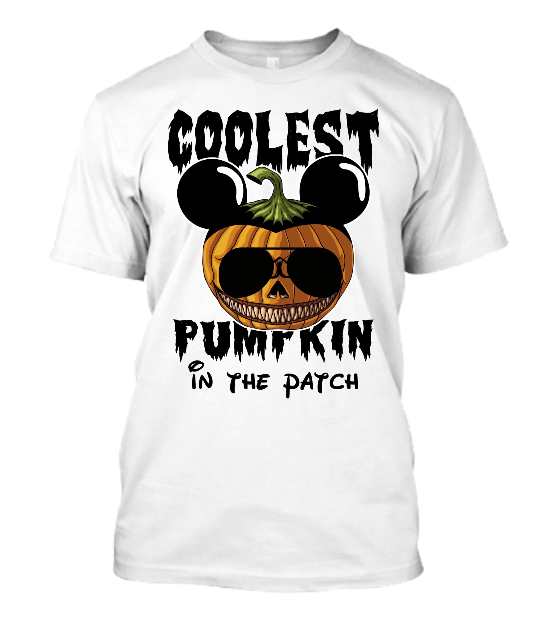 Coolest Pumpkin In The Patch Mickey Ears Sunglasses T-Shirt
