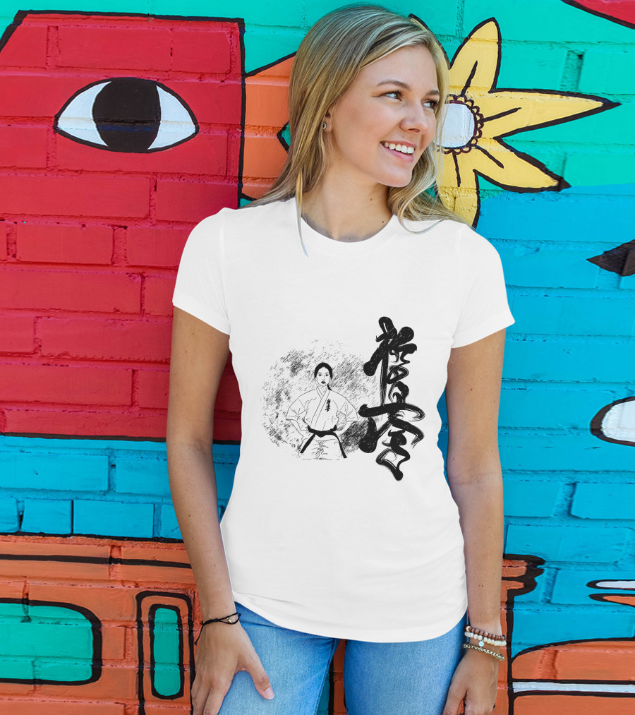 Karate Girl Black Kanji Martial Arts T-Shirt