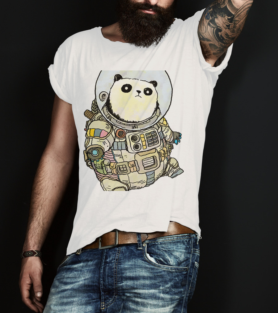 Panda Astronaut Adventure In Space Suit T-Shirt