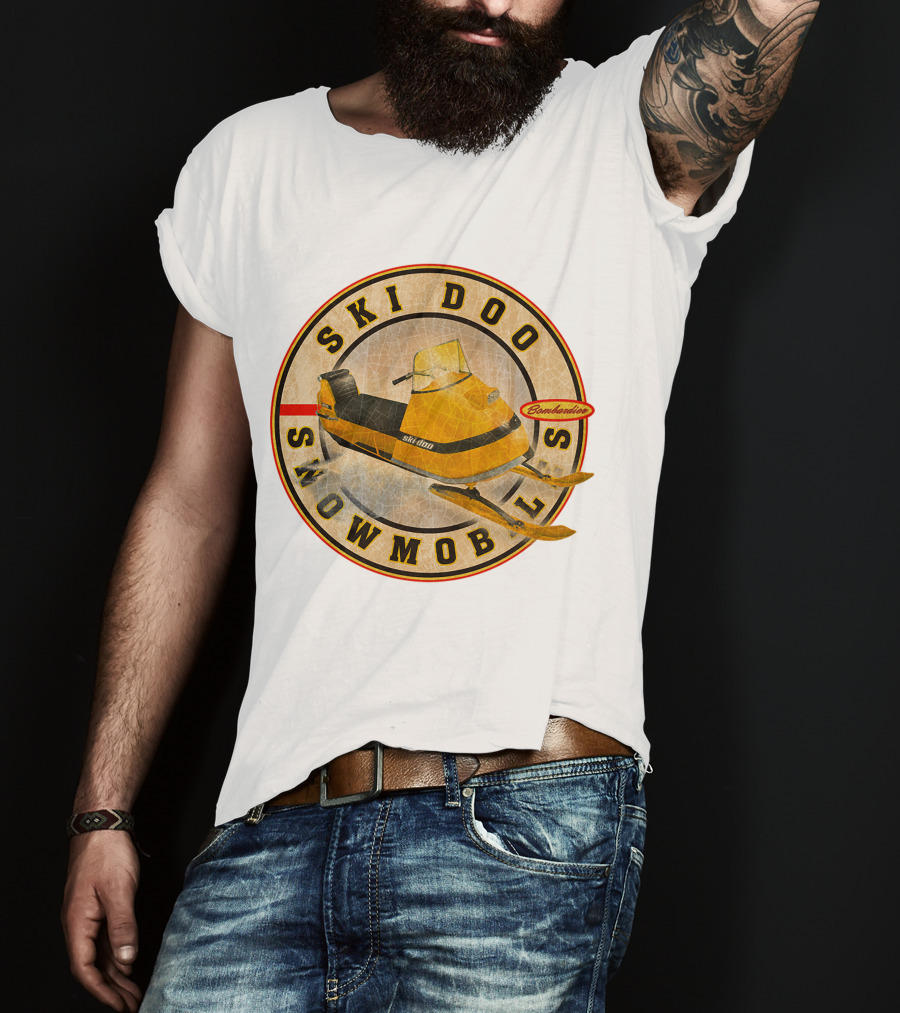 Ski Doo Vintage Bombardier Snowmobiles Classic Emblem T-Shirt