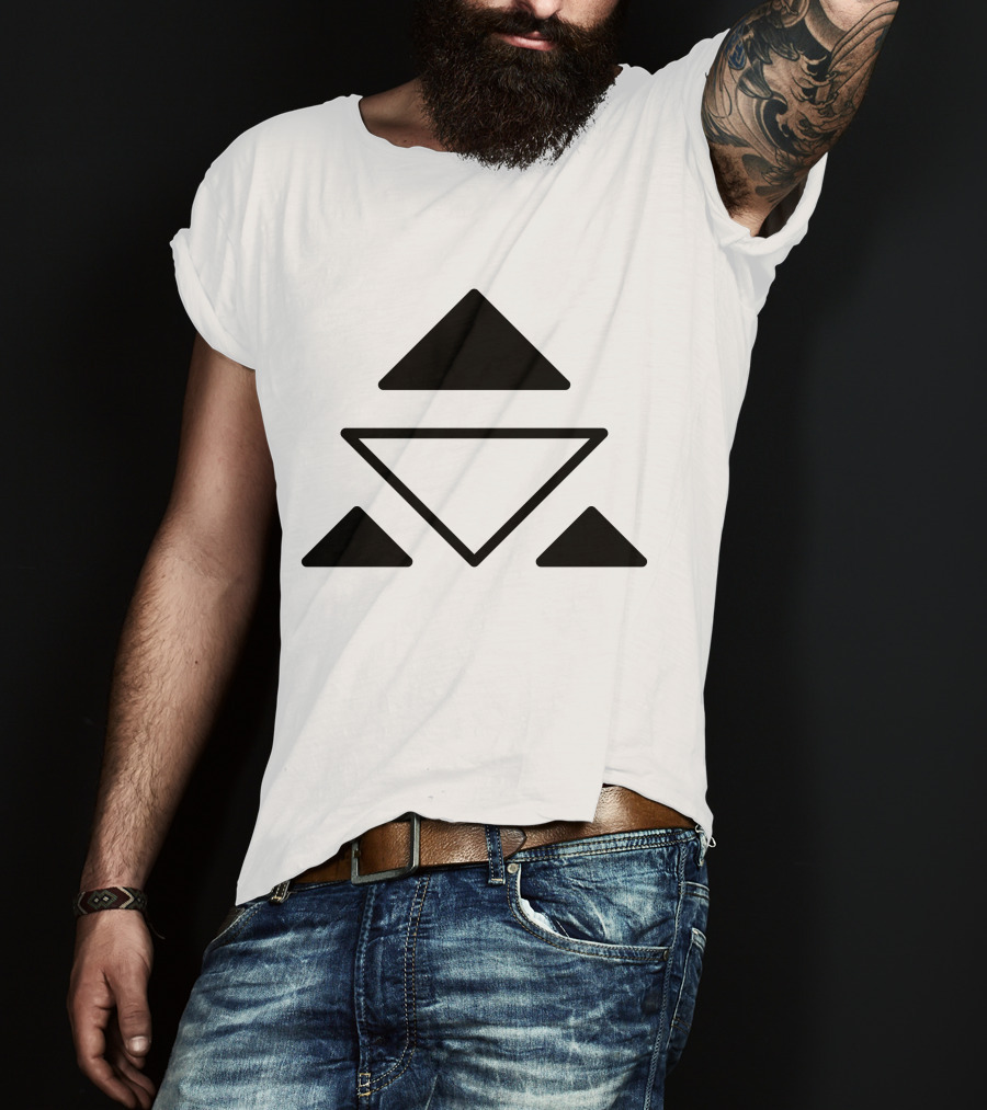Tribal Symbols Spiritual Balance Triangles T-Shirt