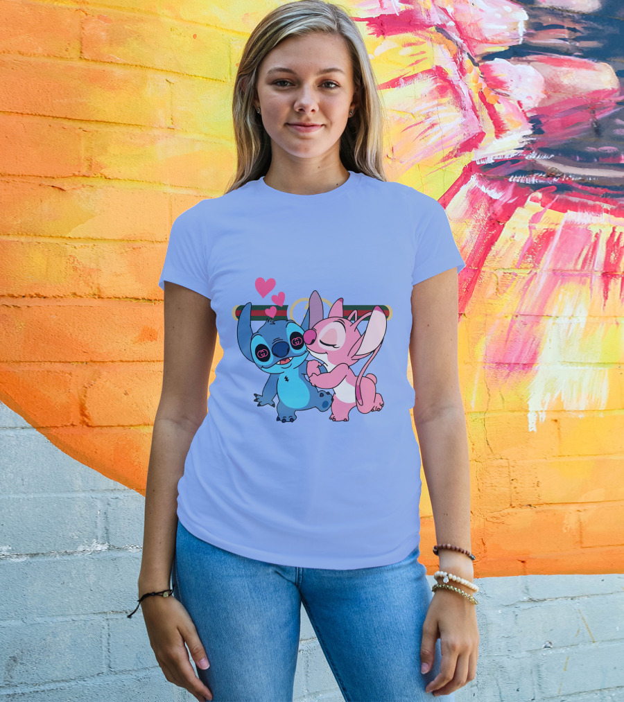 Stitch Love GC223 Hearts And Characters T-Shirt