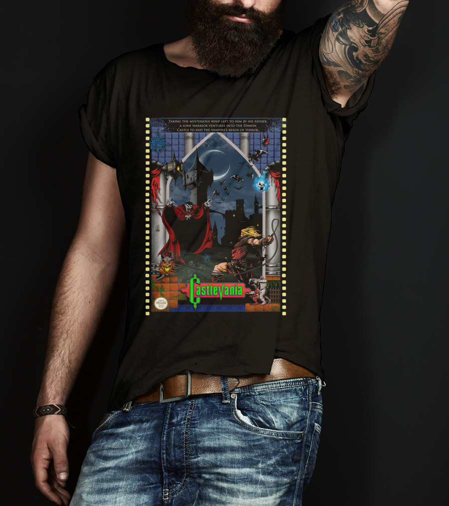 CASTLEVANIA Lone Warrior Ventures Into Demon Castle To End Vampire's Reign Of Terror T-Shirt