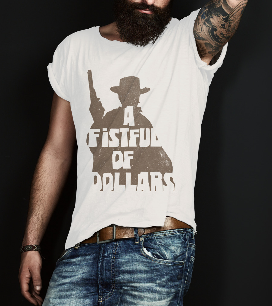 A Fistful Of Dollars Cowboy Silhouette With Revolver T-Shirt