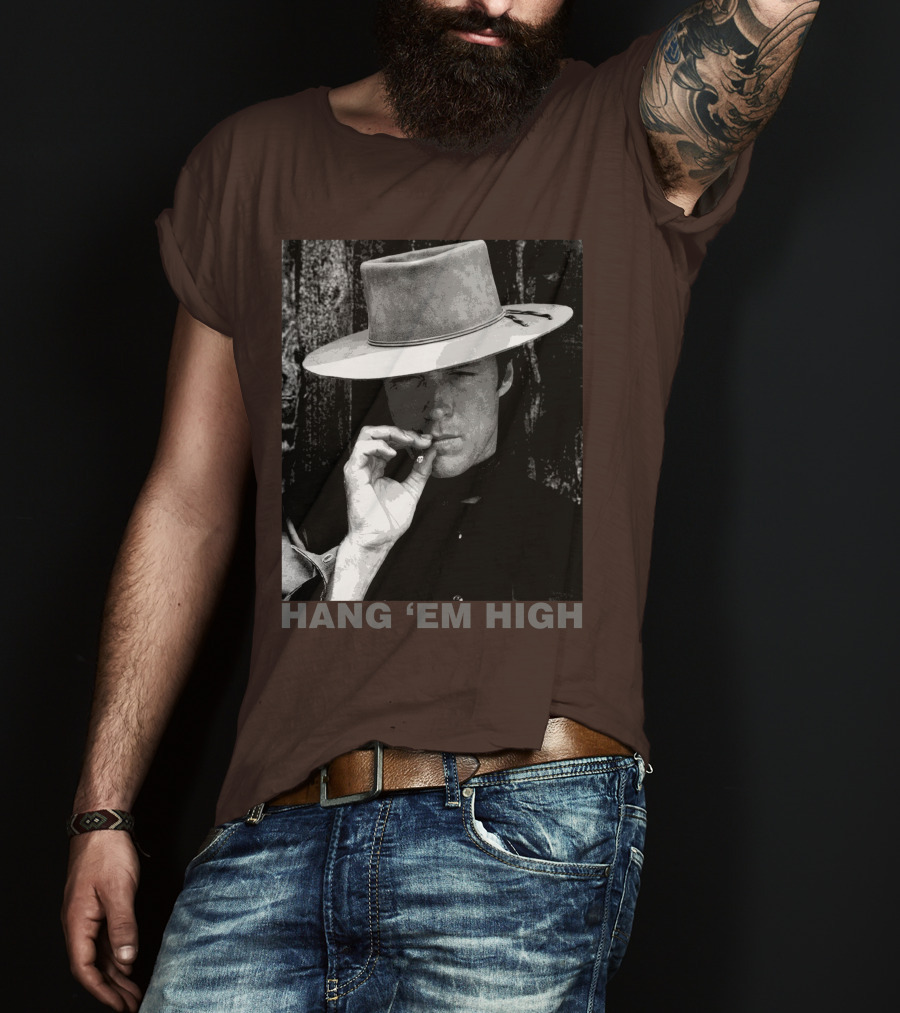 Hang 'Em High Western Style Cowboy Smoking T-Shirt