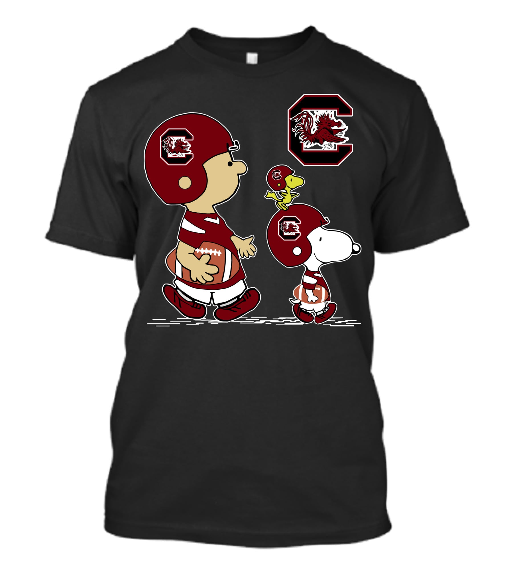South Carolina Gamecocks Football Peanuts Characters T-Shirt