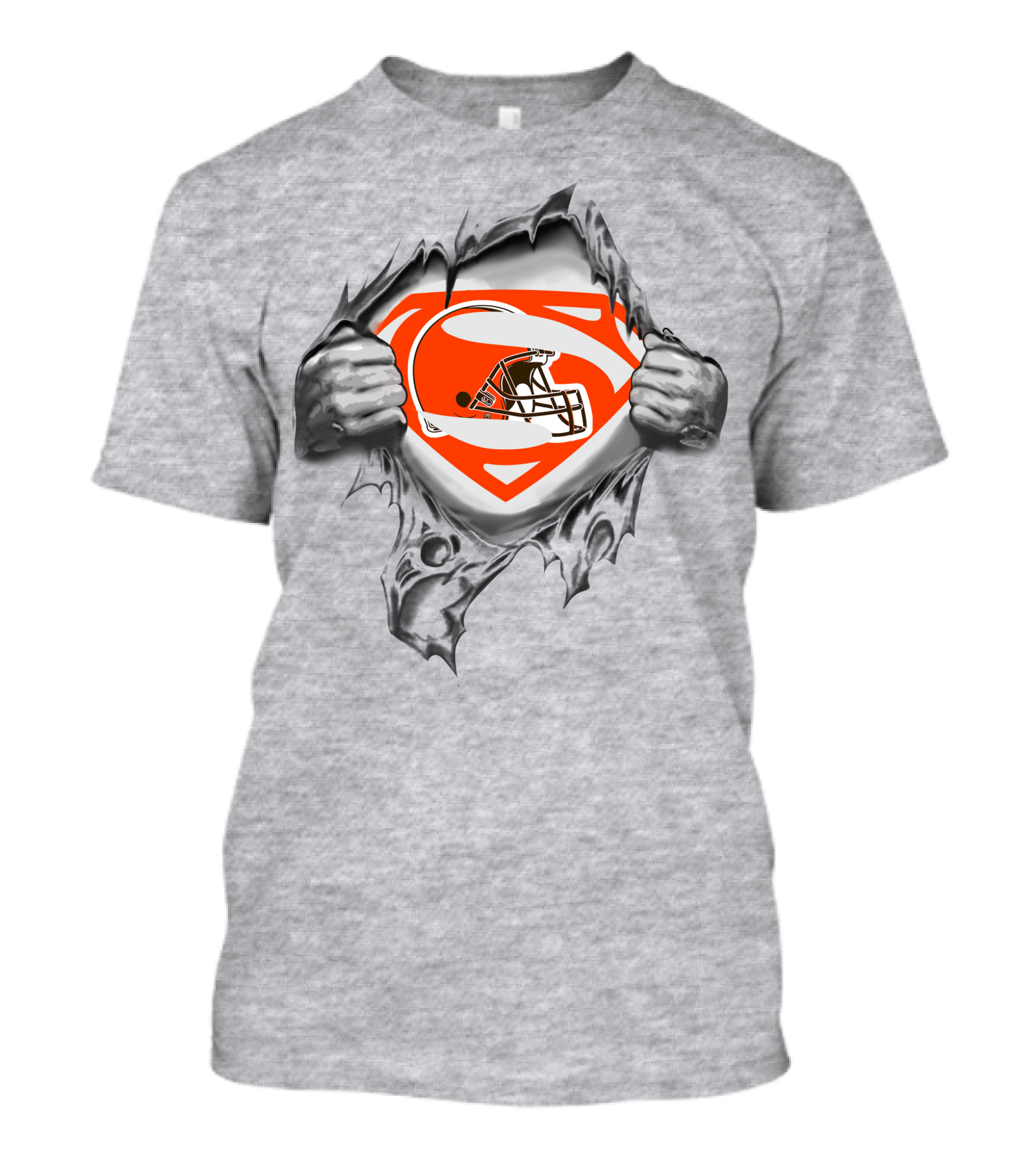 Cleveland Browns Superman Logo With Helmet T-Shirt