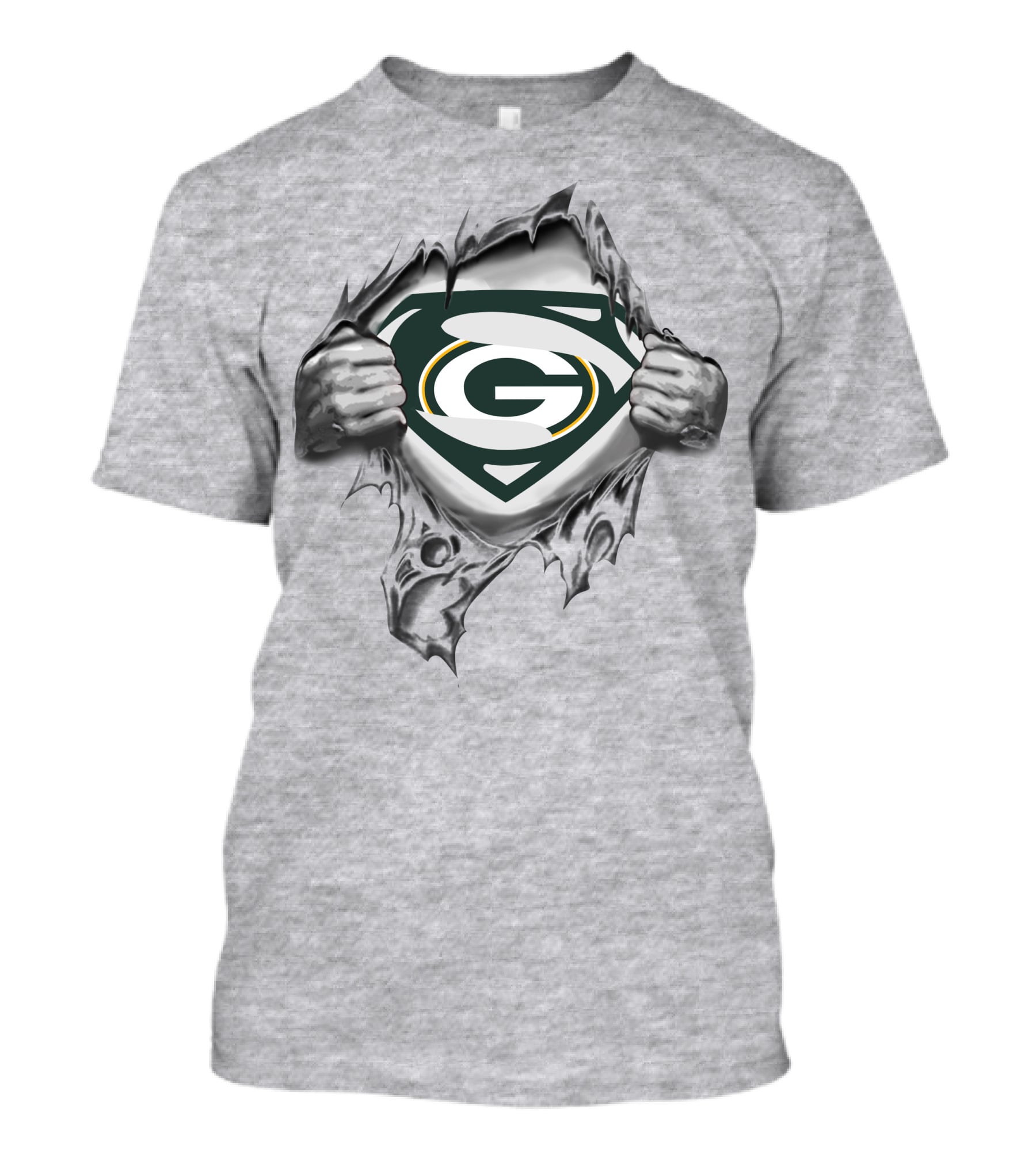 Green Bay Packers Superman Rip Reveal T-Shirt