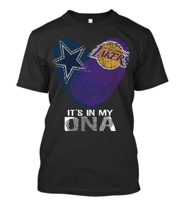 Cowboys And Lakers Star And Basketball It's In My DNA T-Shirt