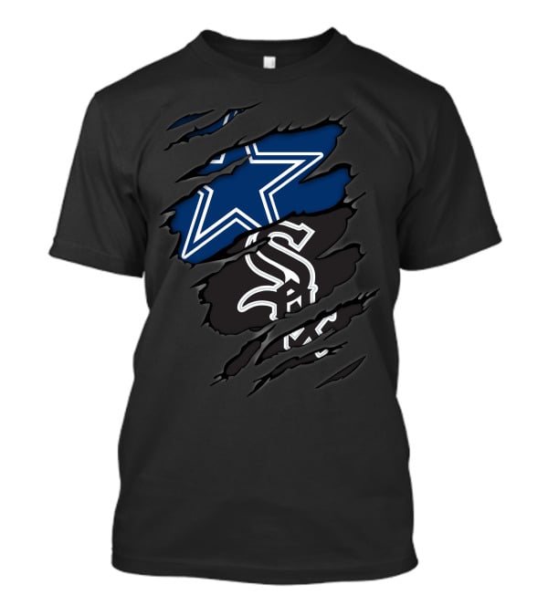 Cowboys Star And Chicago White Sox Logo Fusion T-Shirt