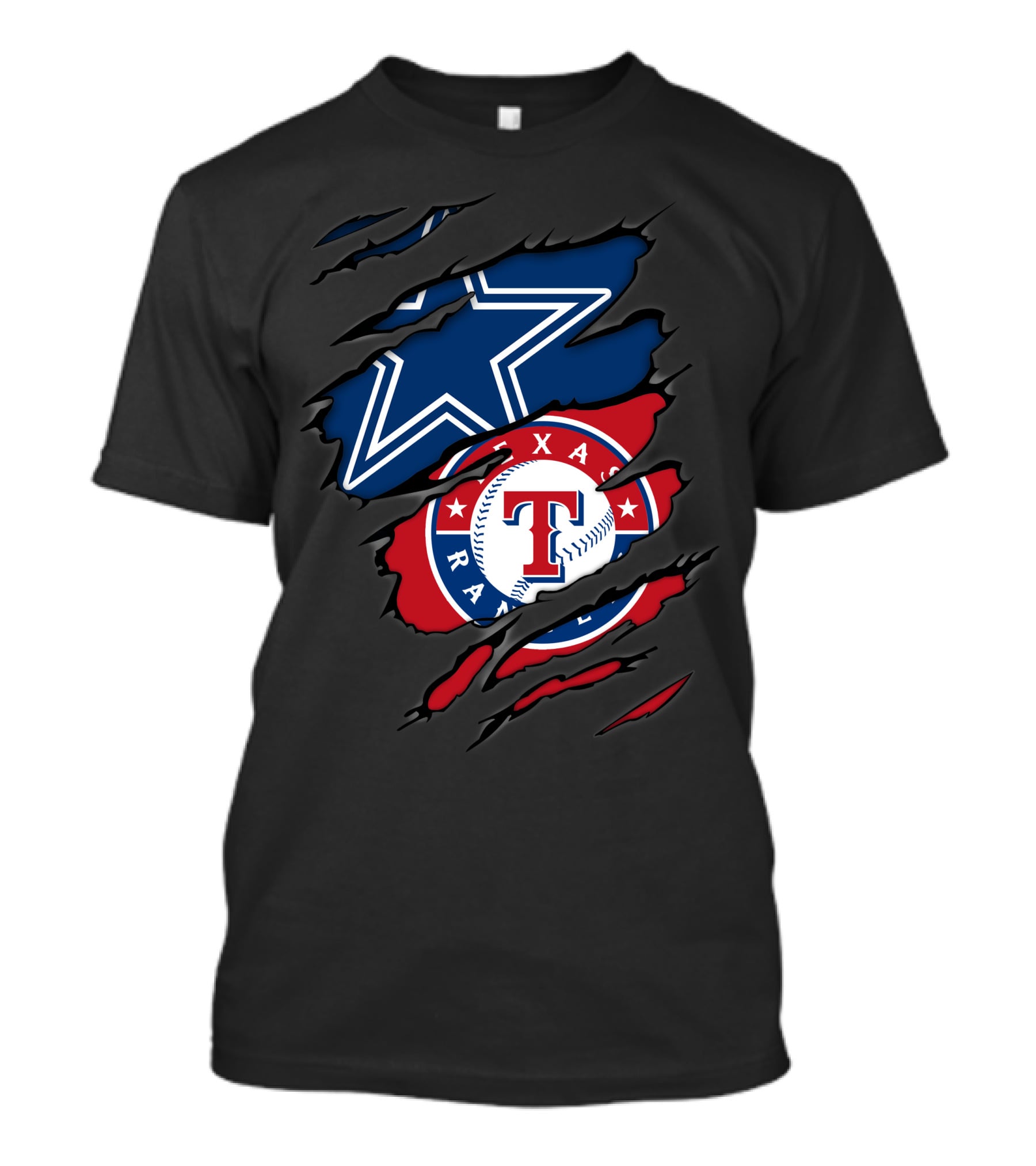 Dallas Cowboys Texas Rangers Logo Fusion T-Shirt