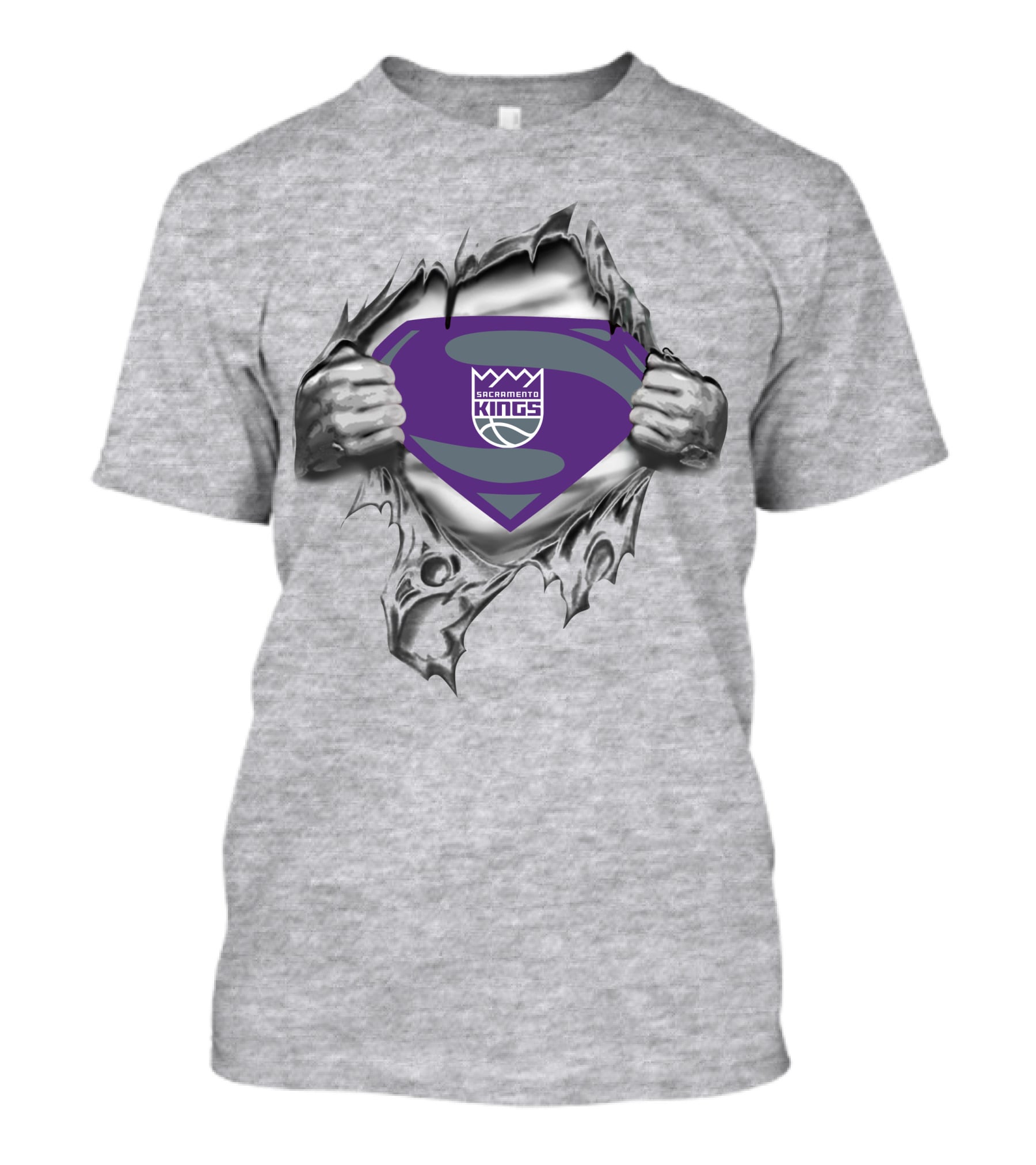 Sacramento Kings Superman Shield Logo Burst T-Shirt
