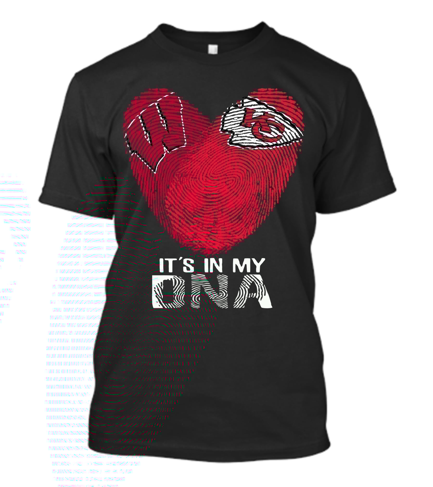 Wisconsin Badgers Chiefs Heart Fingerprint It's In My DNA T-Shirt