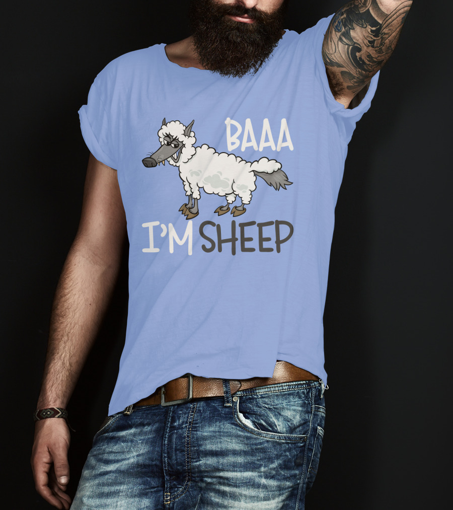 Baaa I'm A Sheep Funny Cartoon T-Shirt