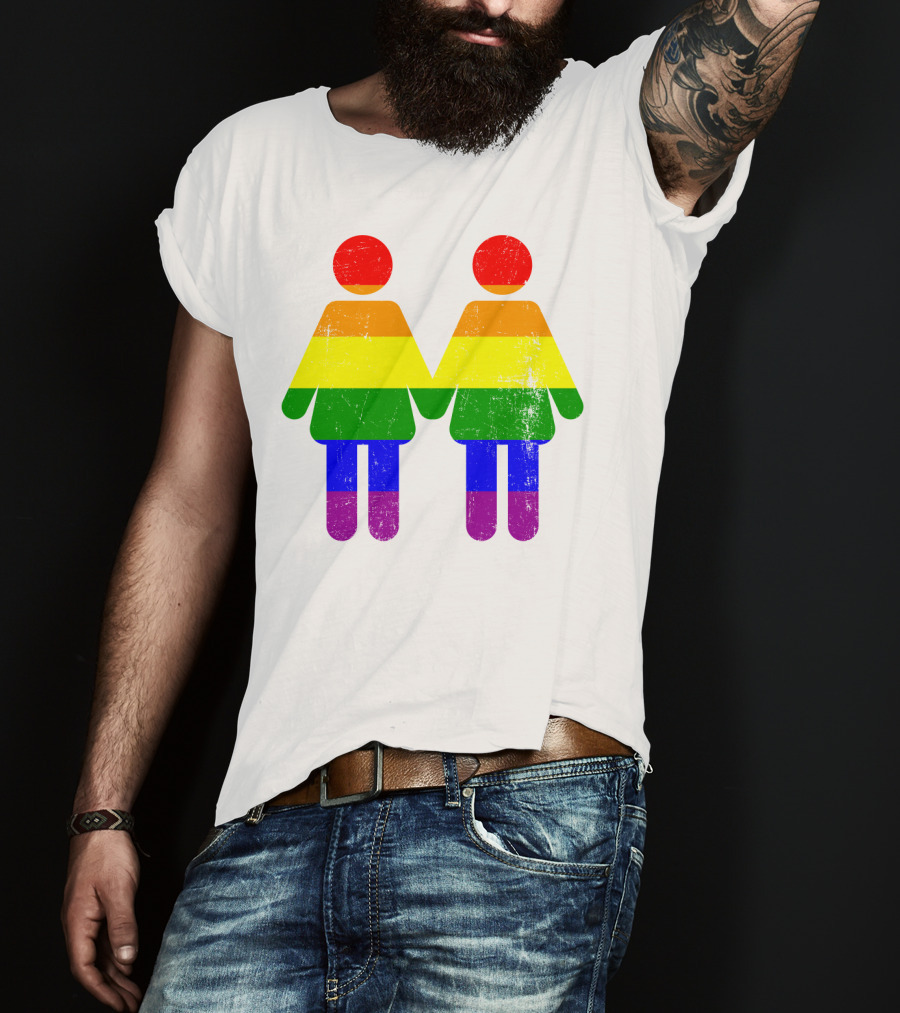 Love Is Love No Matter Lesbian Pride Rainbow Couple T-Shirt