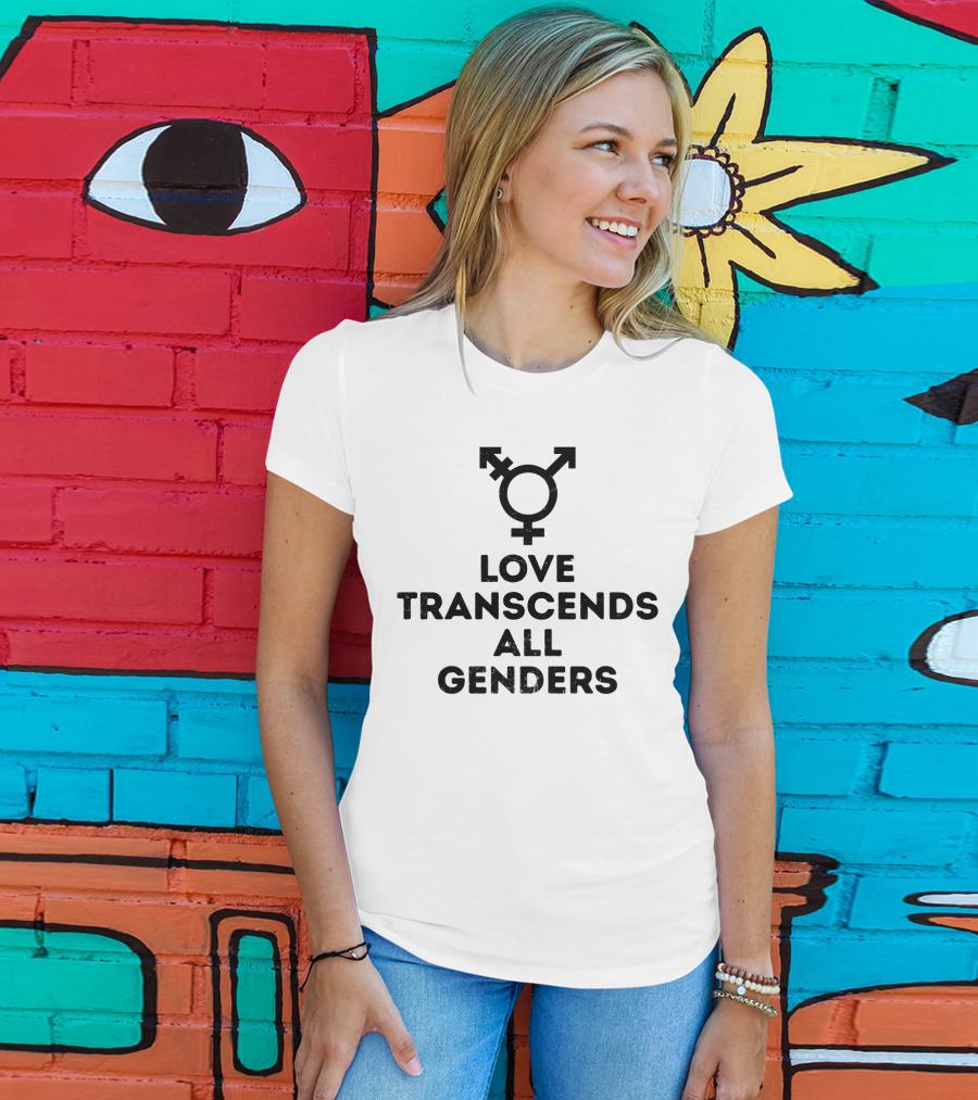 Love Transcends All Genders Transgender Symbol Pride T-Shirt