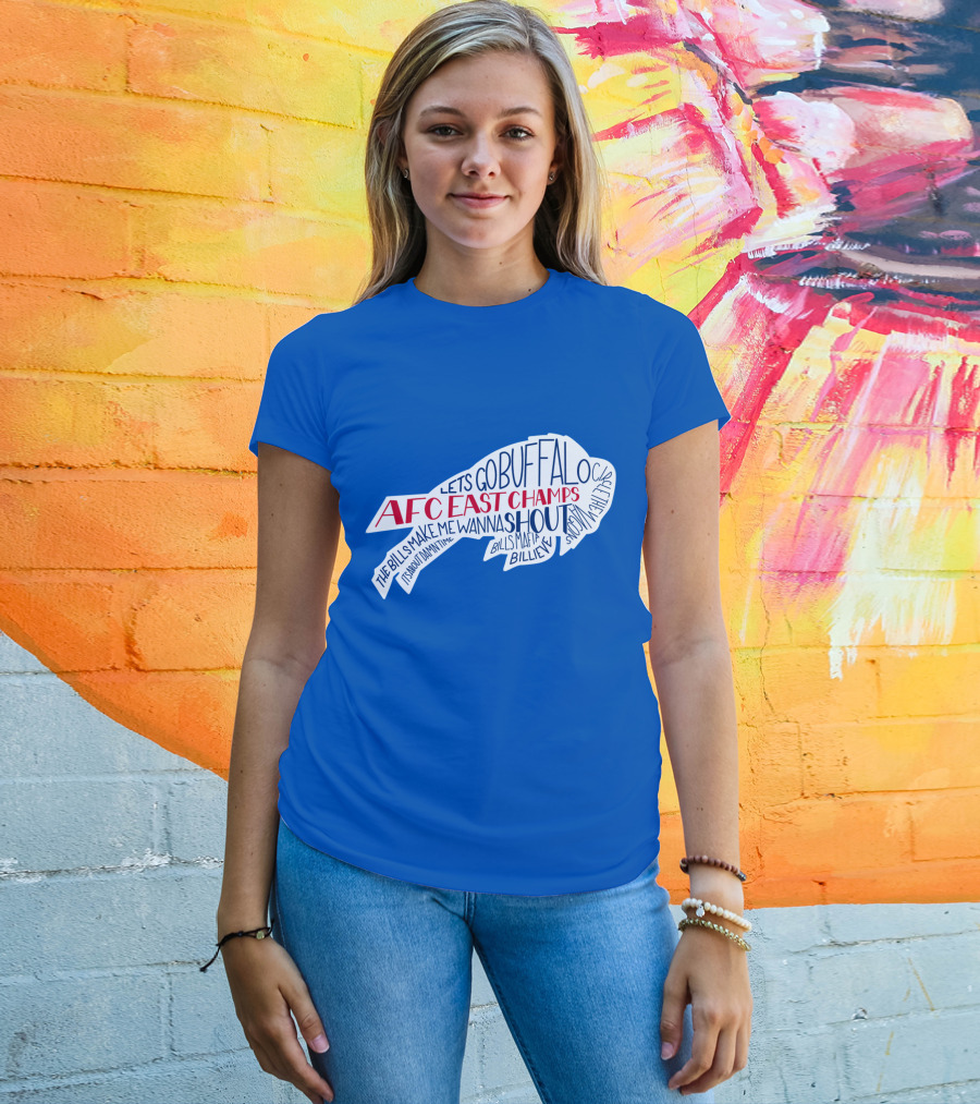 AFC East Champs Let's Go Buffalo Bills Mafia Shout T-Shirt