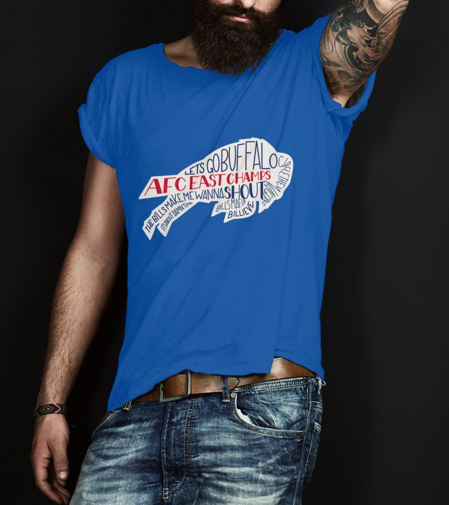 AFC East Champs Let's Go Buffalo Bills Mafia Shout T-Shirt