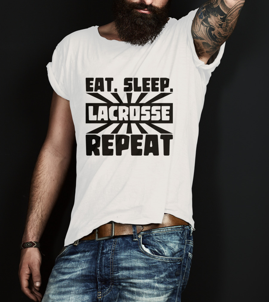Eat Sleep Lacrosse Repeat Burst T-Shirt