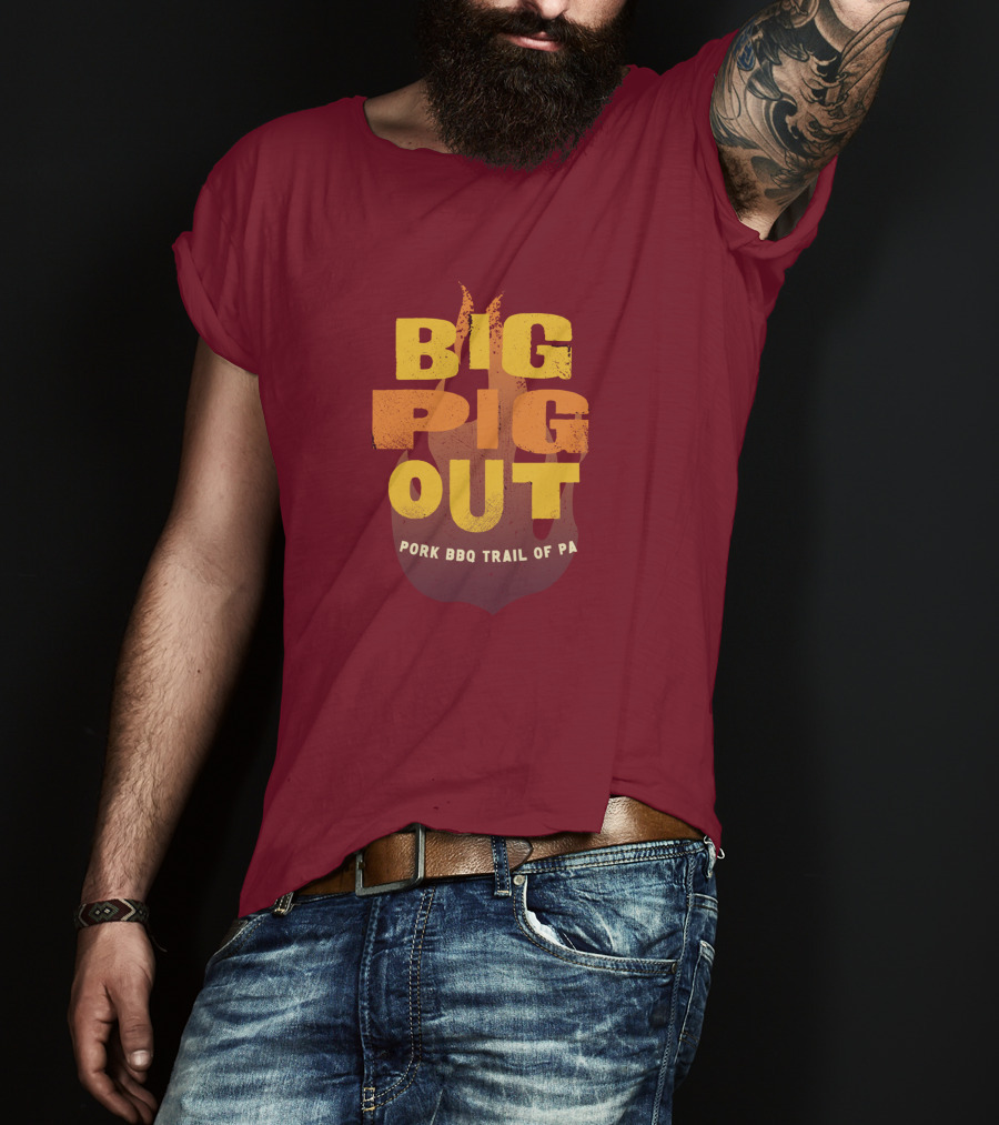 Big Pig Out Pork BBQ Trail Of PA T-Shirt