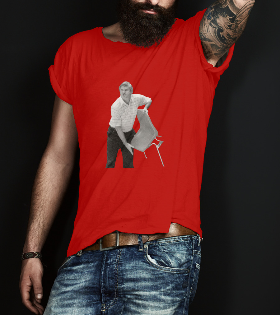 Bobby Knight Chair Throw AJ Moye Basketball Moment T-Shirt