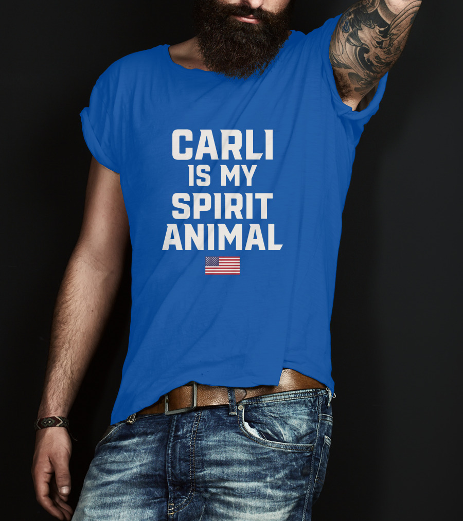Carli Is My Spirit Animal American Flag T-Shirt