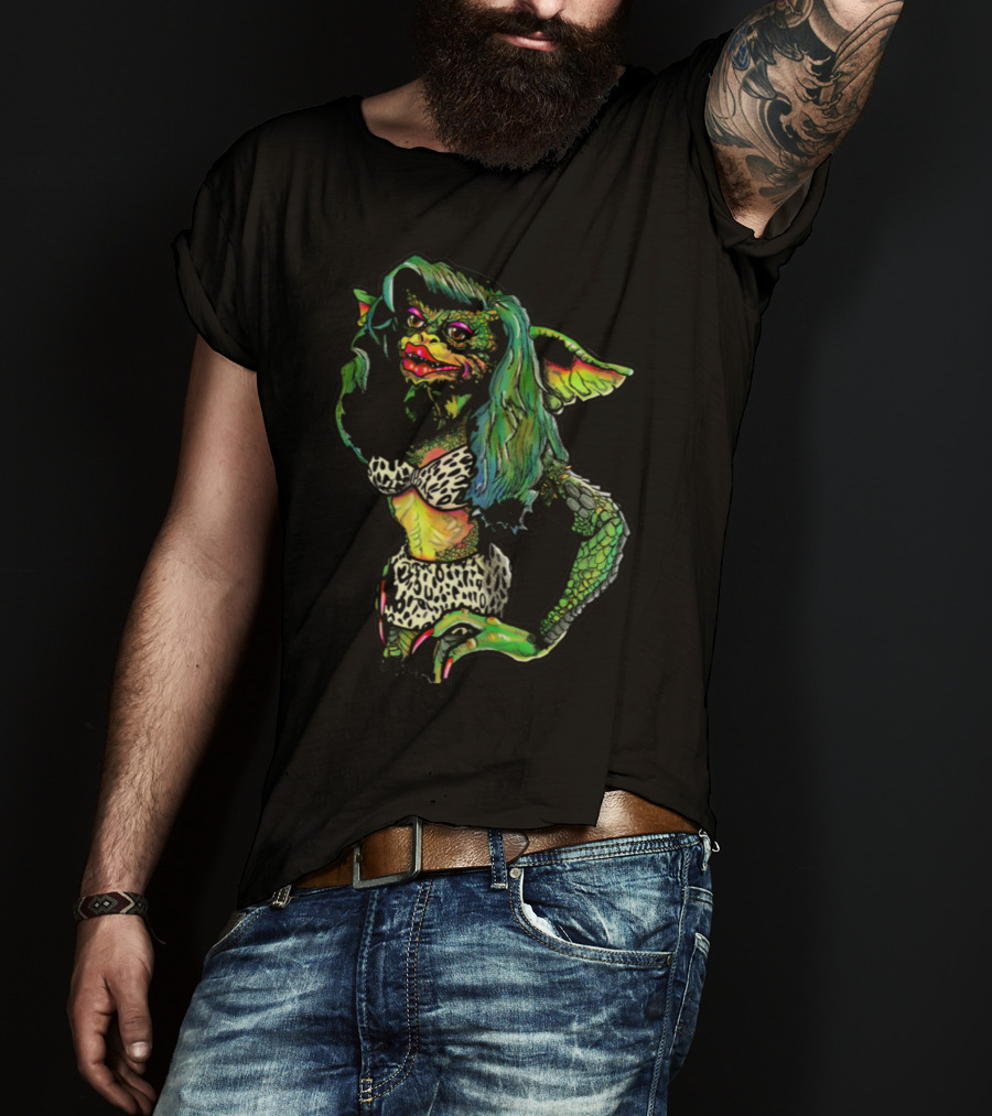 Gremlins Greta Gremlin Leopard Print Fashion T-Shirt
