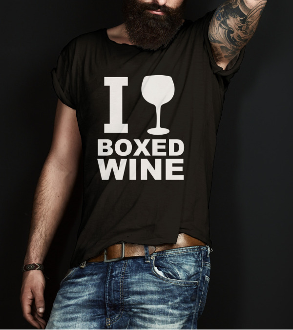 I Love Boxed Wine Glass T-Shirt