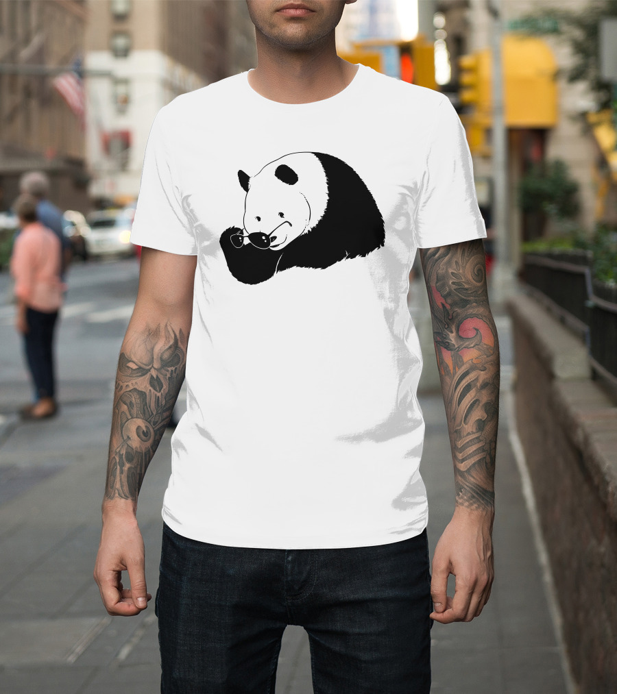 Panda with Sunglasses Playfully Posing T-Shirt
