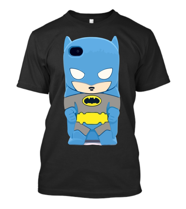 Batman Superhero Icon Blue Suit With Yellow Utility Belt T-Shirt