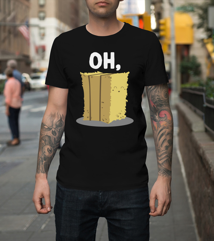 Oh Hay Oh Hey Girl Boy Funny Pun Hay Bale T-Shirt