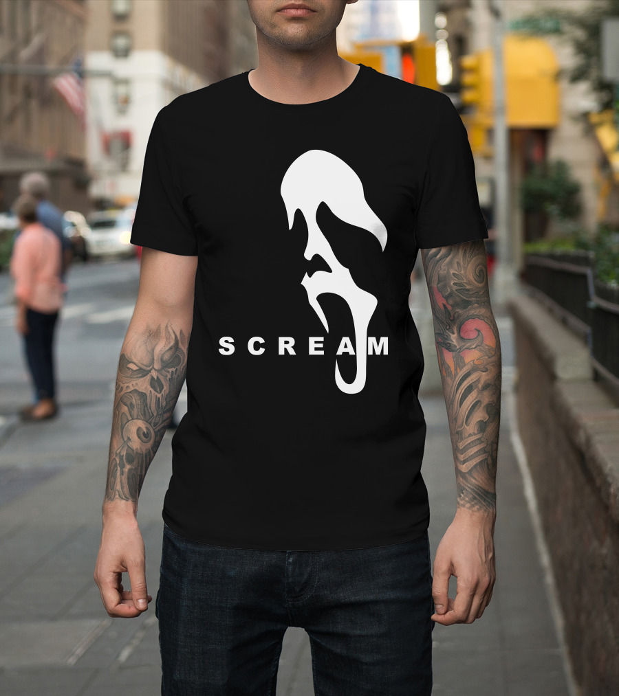 Scream Ghostface Slasher Horror Mask T-Shirt