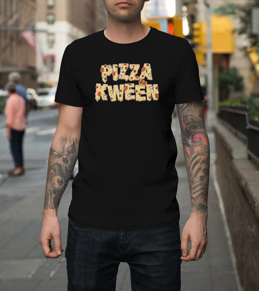 Pizza Kween Cheesy Crowned Letters Pepperoni T-Shirt