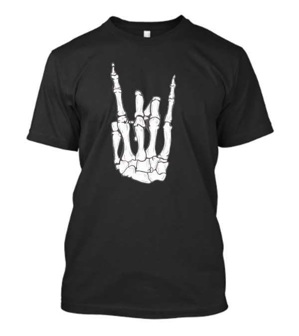 Rock Skeleton Hand Gesture T-Shirt