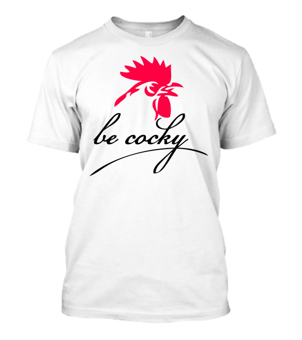 Be Cocky Rooster Bold Red Rooster Head T-Shirt