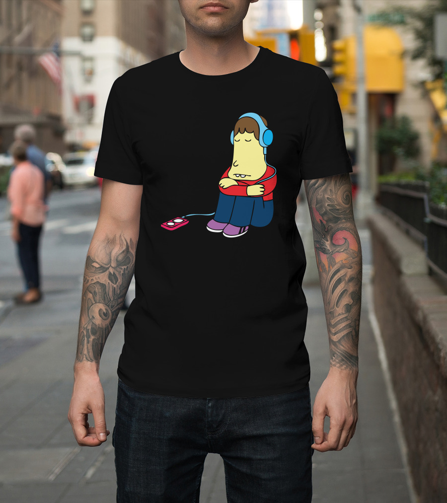 Safe And Sound Headphones Music Player Cartoon T-Shirt