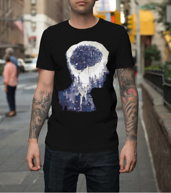 Shirt: Wider Than The Sky Cityscape Brain T-Shirt Wider Than The Sky Cityscape Brain T-Shirt